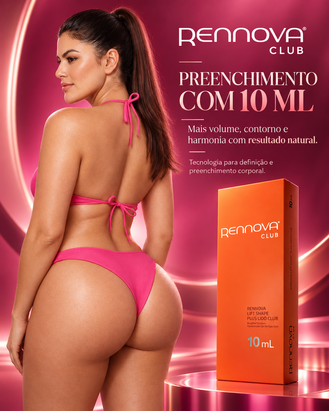 Harmonização Glútea Rennova 10 ml com Ácido Hialurônico