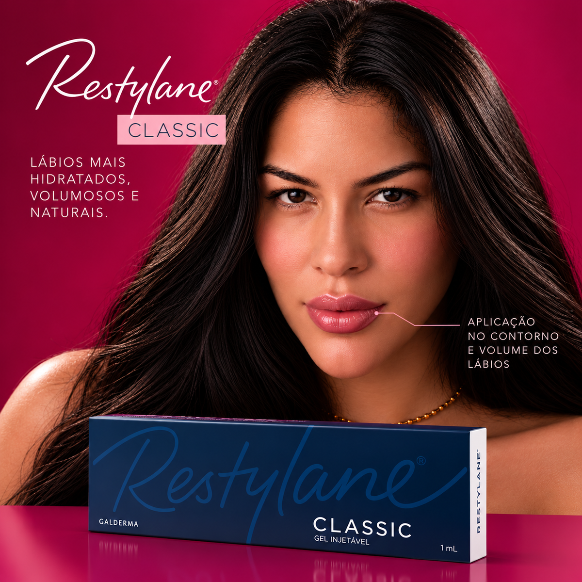 Preenchimento Labial Restylane Classic com Anestesia