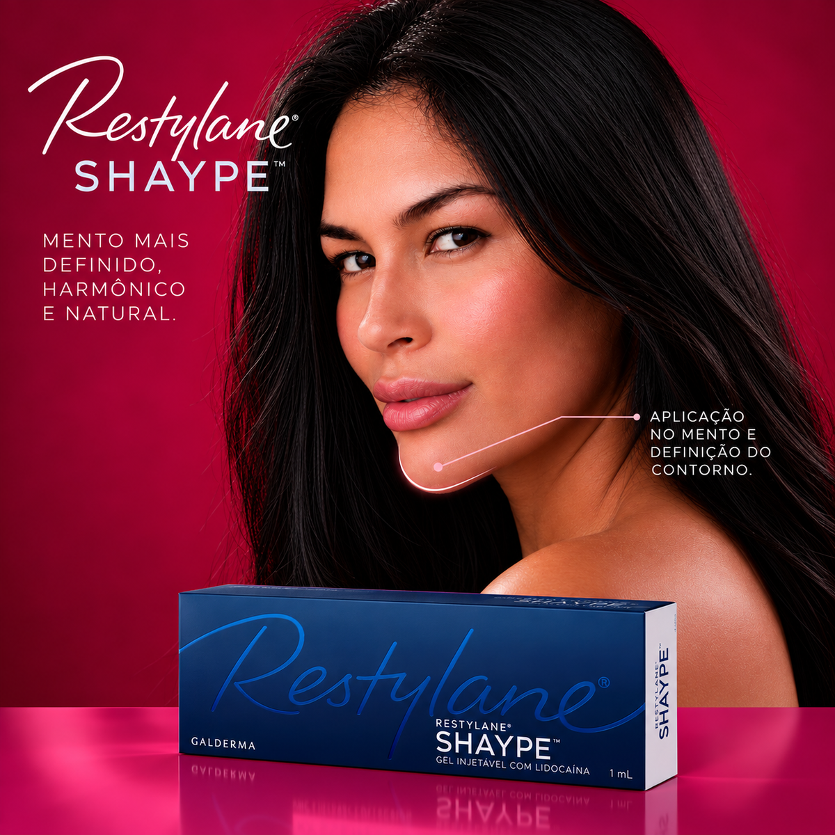 Preenchimento de Mento Restylane Shaype com Anestesia